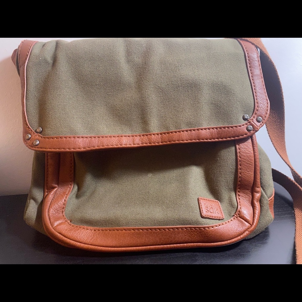 The Sak Olive and Tan Women's Bag